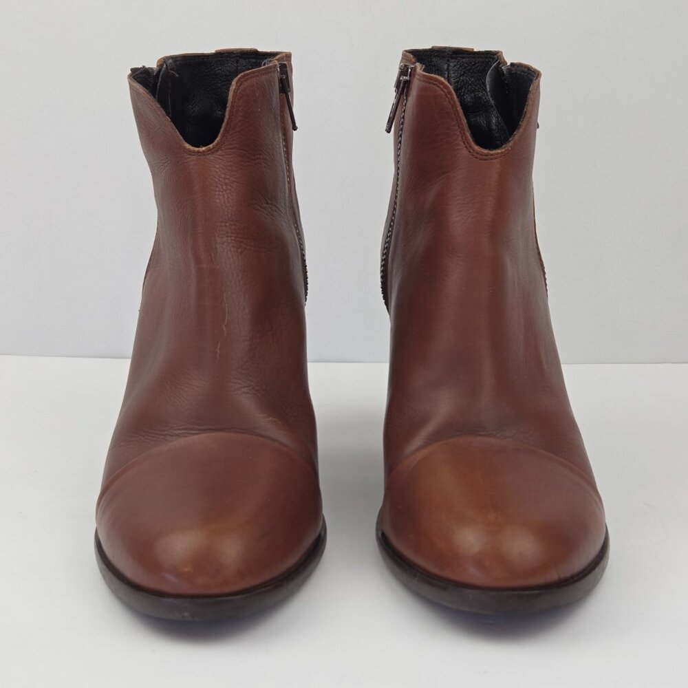 Boemos Brown Italian Leather Ankle Boots Size 38 - Picture 5 of 13